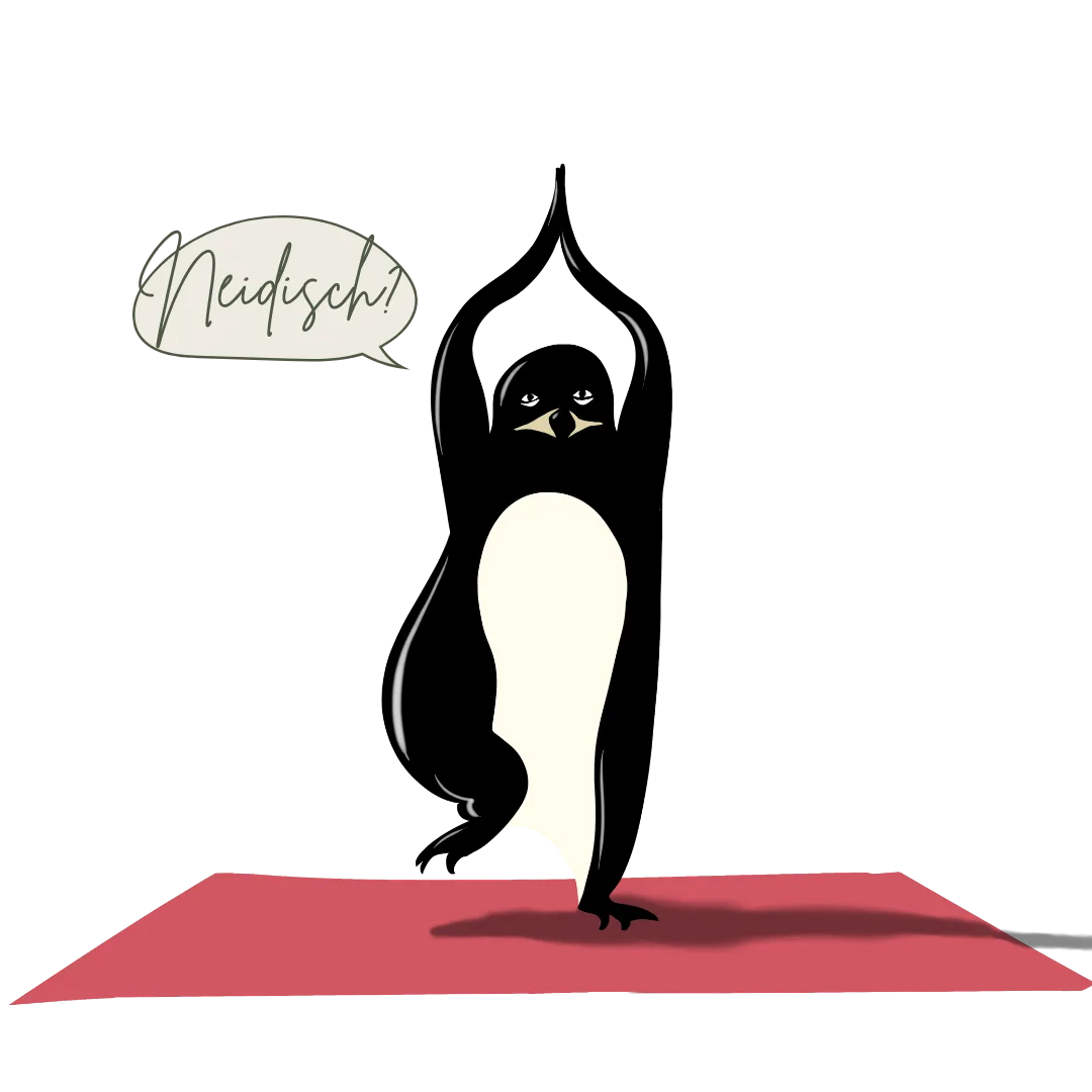 Achtsamkeit und Bewegung Hamburg Kaiserufer, Pinguin-Illustration f&uuml;r K&ouml;rper und Entspannung
