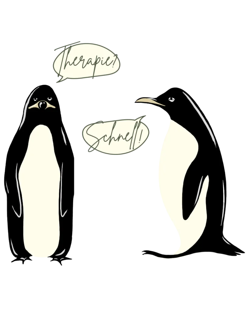 Pinguin Illustration Kaiserufer Hamburg